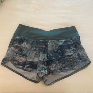 lululemon athletica Black and Gray Athletic Shorts